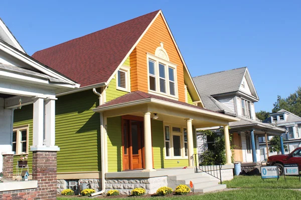 Orange and lime house